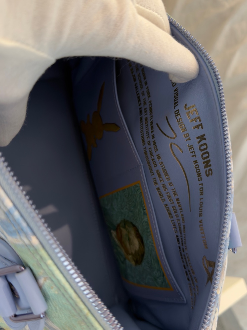 Van Gogh Blue Art-Print Satchel Bag - Picture 7 of 11